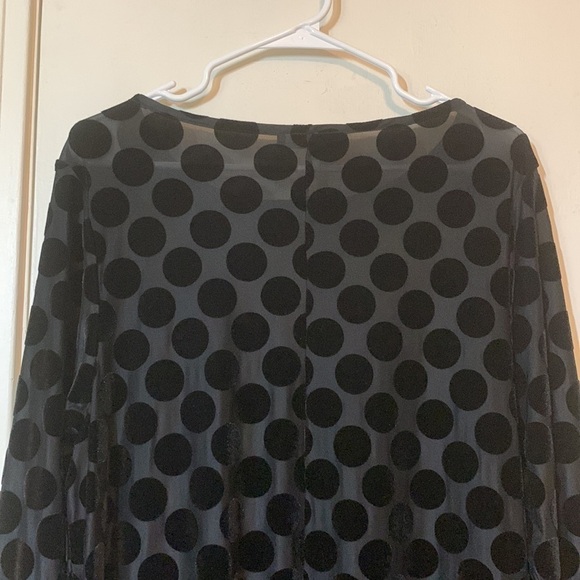 Byrn Walker Velvet Polka Dot MIDI Hester Shift Dress, M - Picture 5 of 8